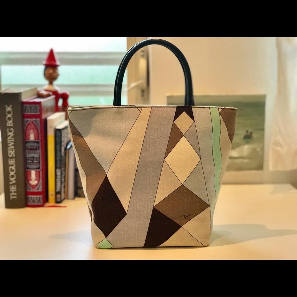 Emilio Pucci canvas tote